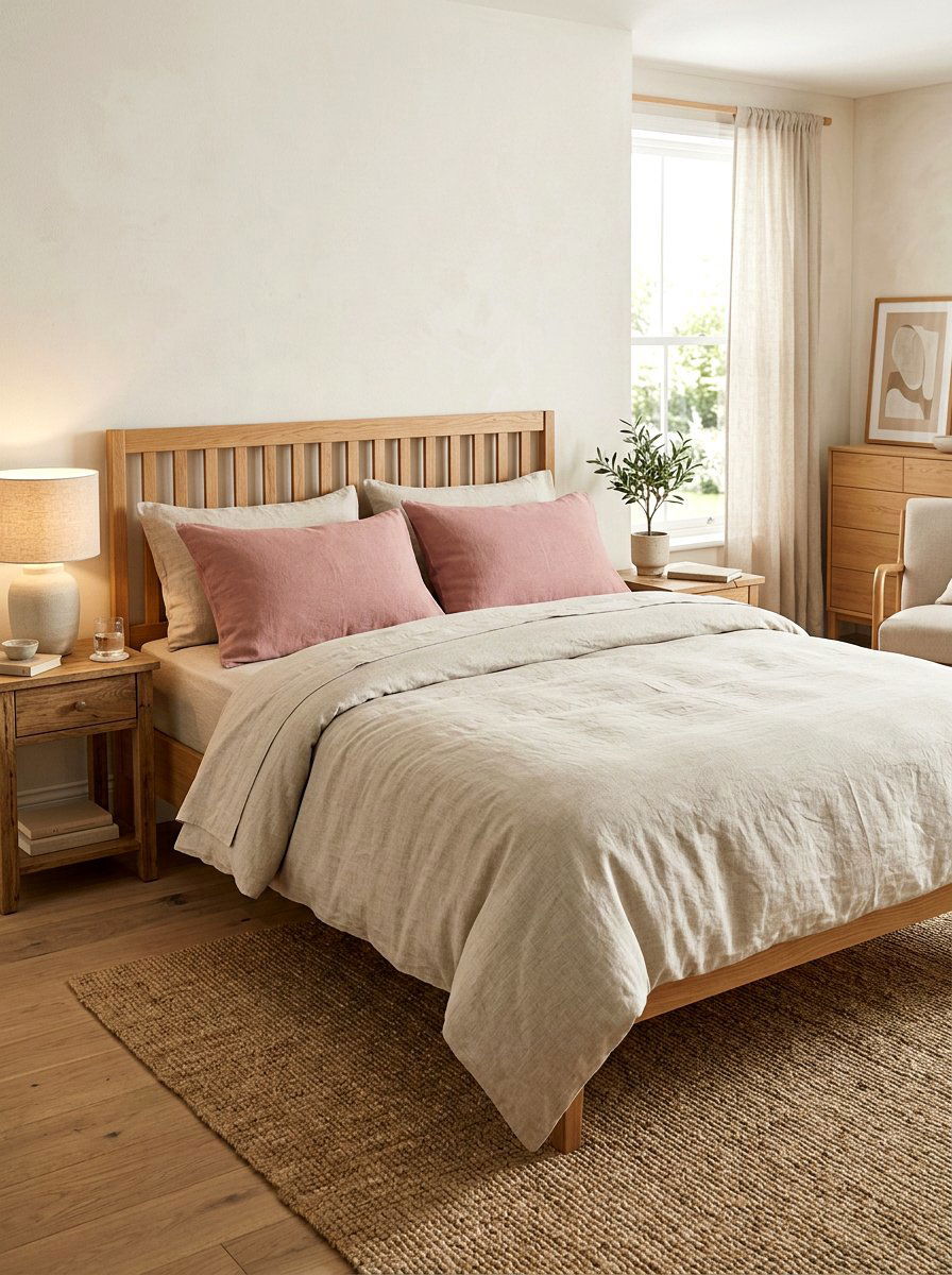 Linen Bedding - 25 Spring Room Makeover Ideas