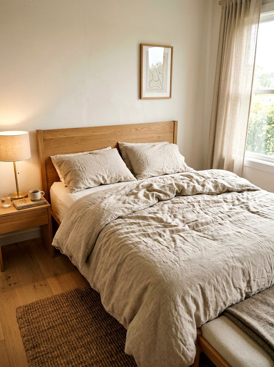 Linen Bedroom Bedding - 25 Spring Modern Decor Ideas