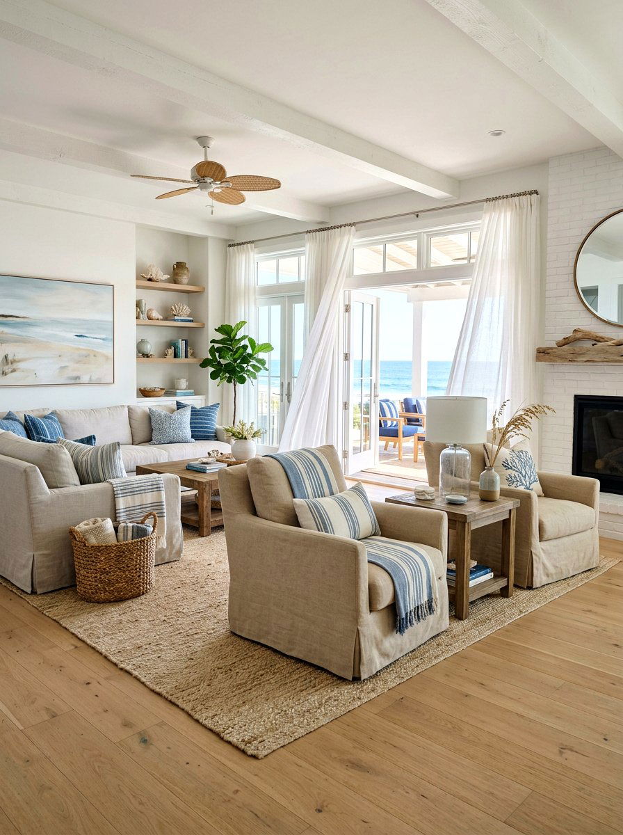Linen Coastal Living - 25 Spring Linen Decor Ideas
