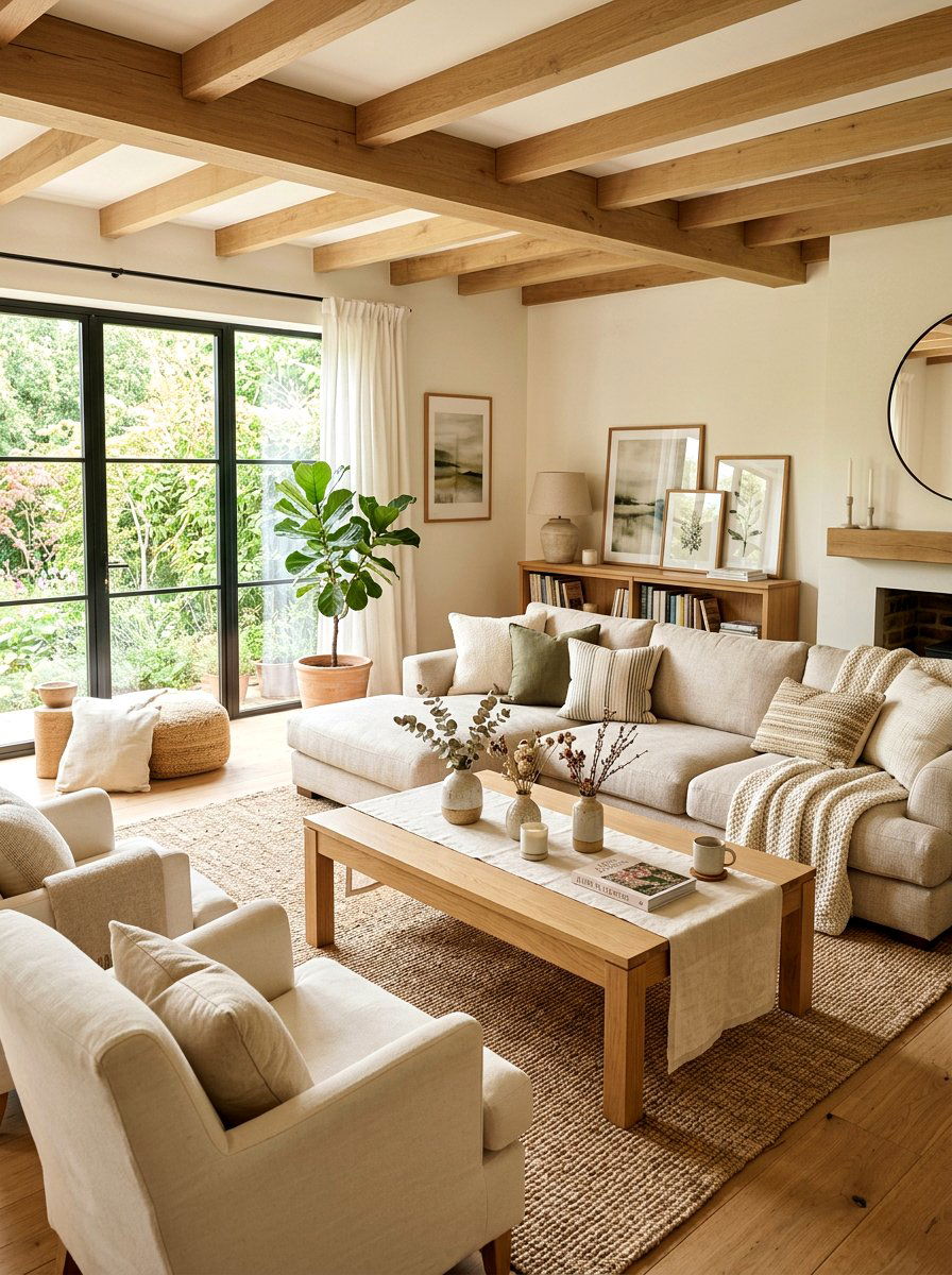 Linen Fabric Runner - 25 Spring Coffee Table Decor Ideas