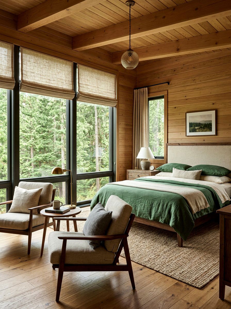Linen Modern Cabin - 25 Spring Linen Decor Ideas