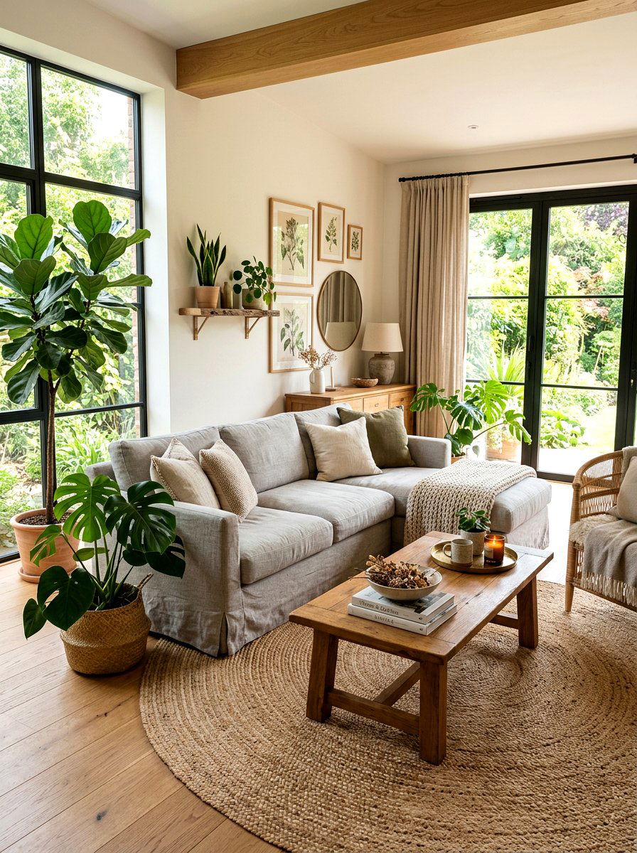 Linen Sofa Covers - 25 Spring Home Tour Ideas