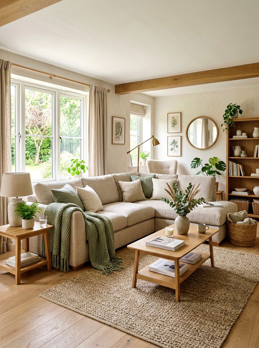 Linen Sofa Living Space - 25 Spring French Country Decor Ideas