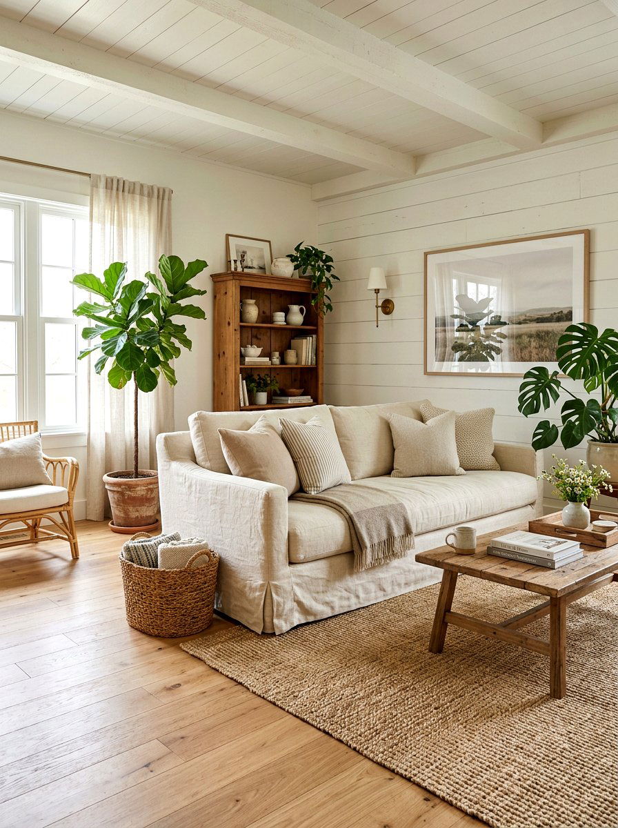 Linen Sofa Slipcover - 25 Spring Refresh Ideas for Home