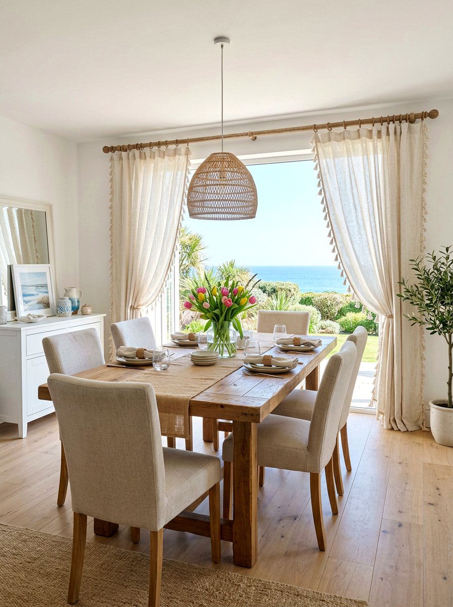 Linen Tassel Curtains - 25 Spring Tassel Decor Ideas