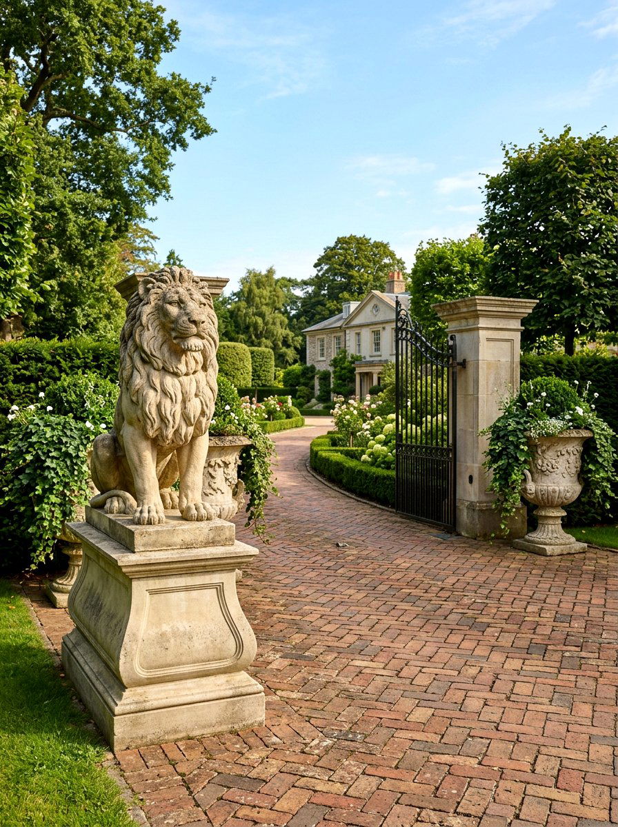 Lion garden statue - 25 Spring Garden Statue Ideas