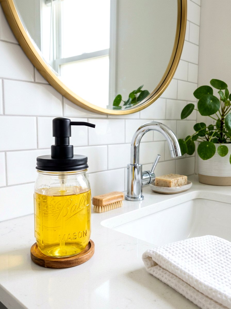 Liquid Soap Dispenser Jar - 25 Spring Bathroom Jar Ideas