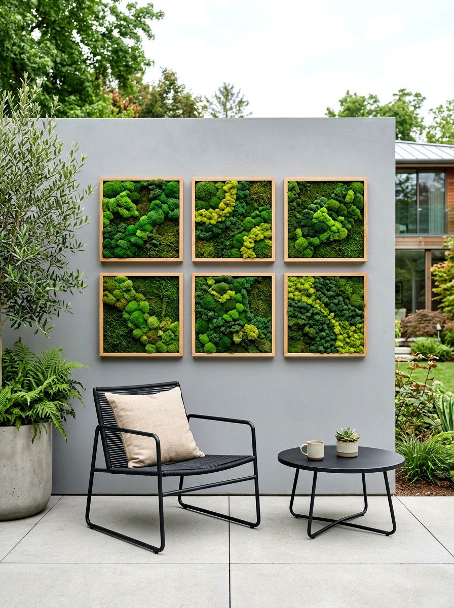 Live Moss Art - 25 Spring Patio Wall Decor Ideas
