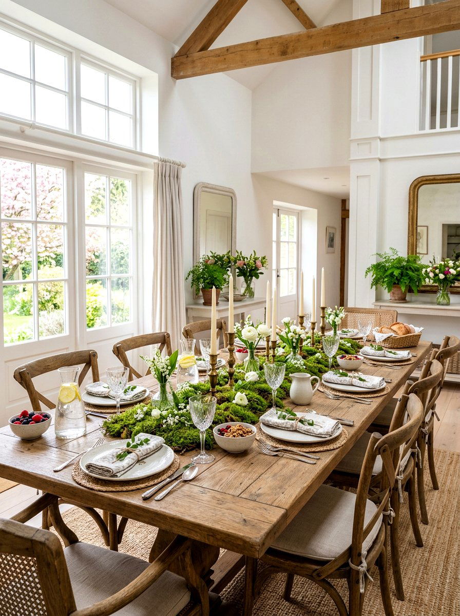 Live moss runner - 25 Spring Moss Decor Ideas