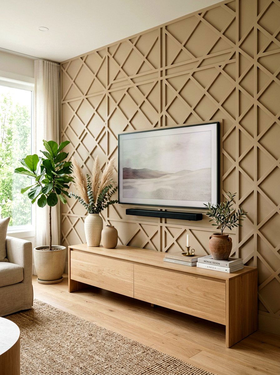 Living Room Lattice Backdrop - 25 Spring Lattice Wall Decor Ideas