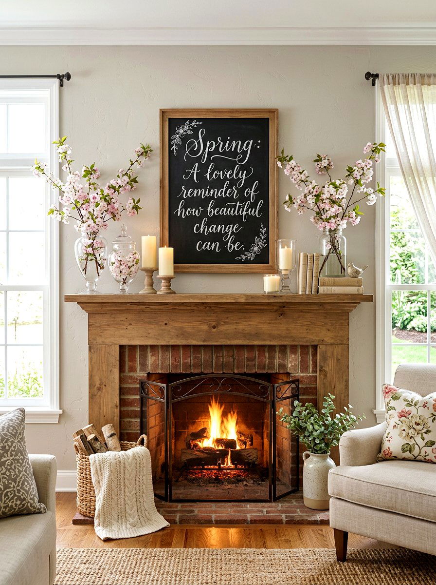 Living Room Spring Quote Chalkboard - 25 Spring Chalkboard Lettering Ideas