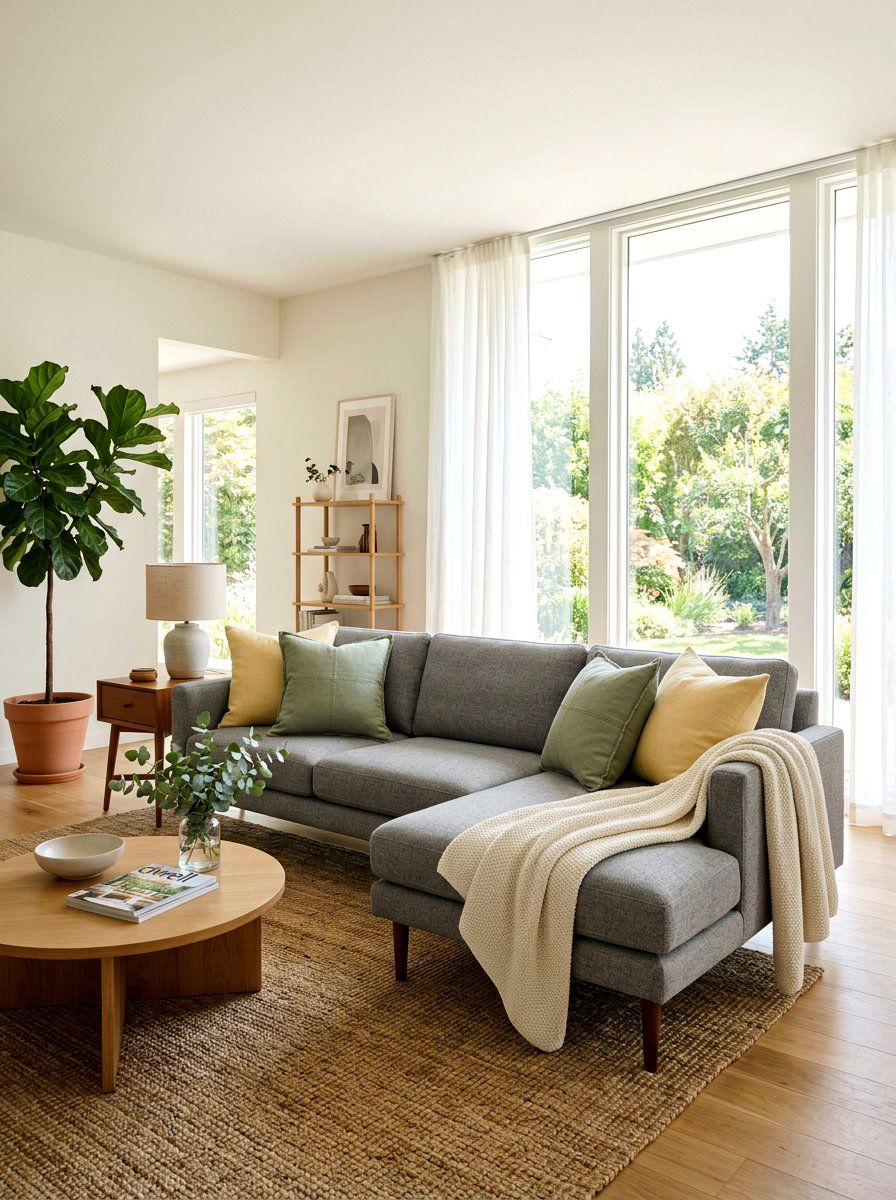 Living Room Throw Pillows - 25 Spring Cleaning Decor Ideas