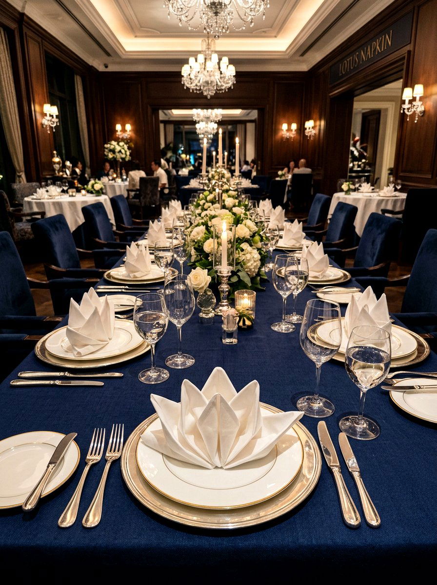 Lotus Napkin - 25 Spring Napkin Folding Ideas