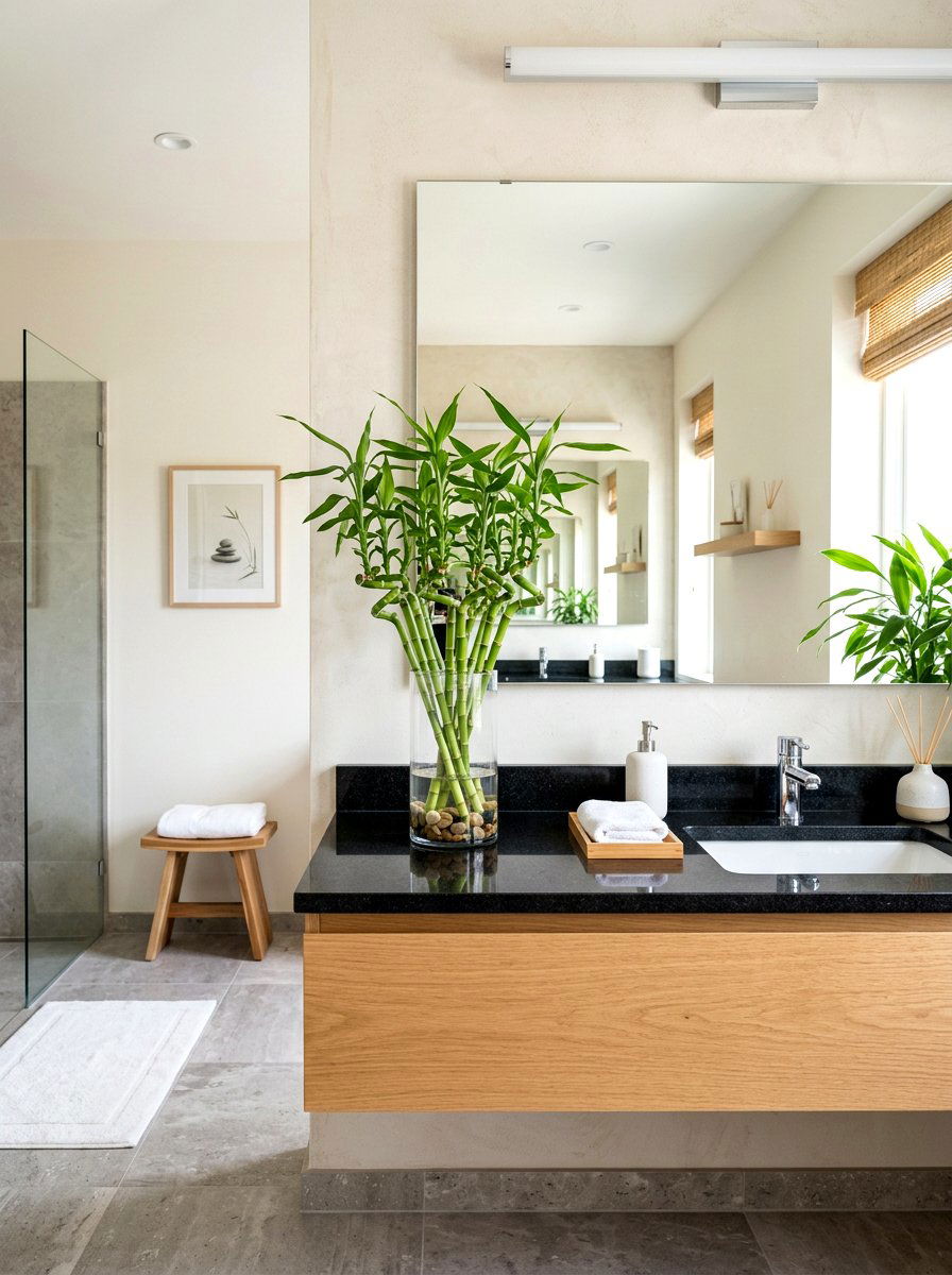 Lucky Bamboo - 25 Spring Bathroom Plant Ideas
