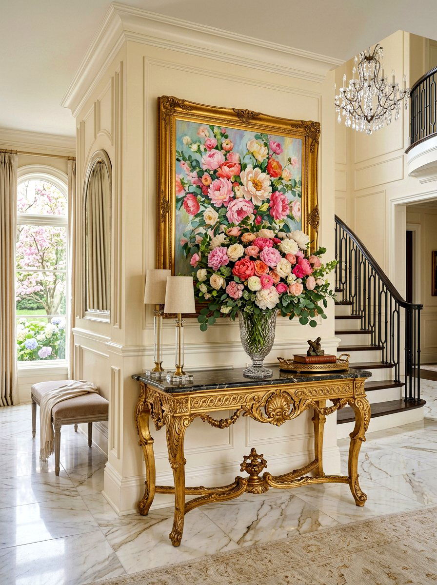 Luxury Spring Entryway - 25 Spring Entryway Table Decor Ideas