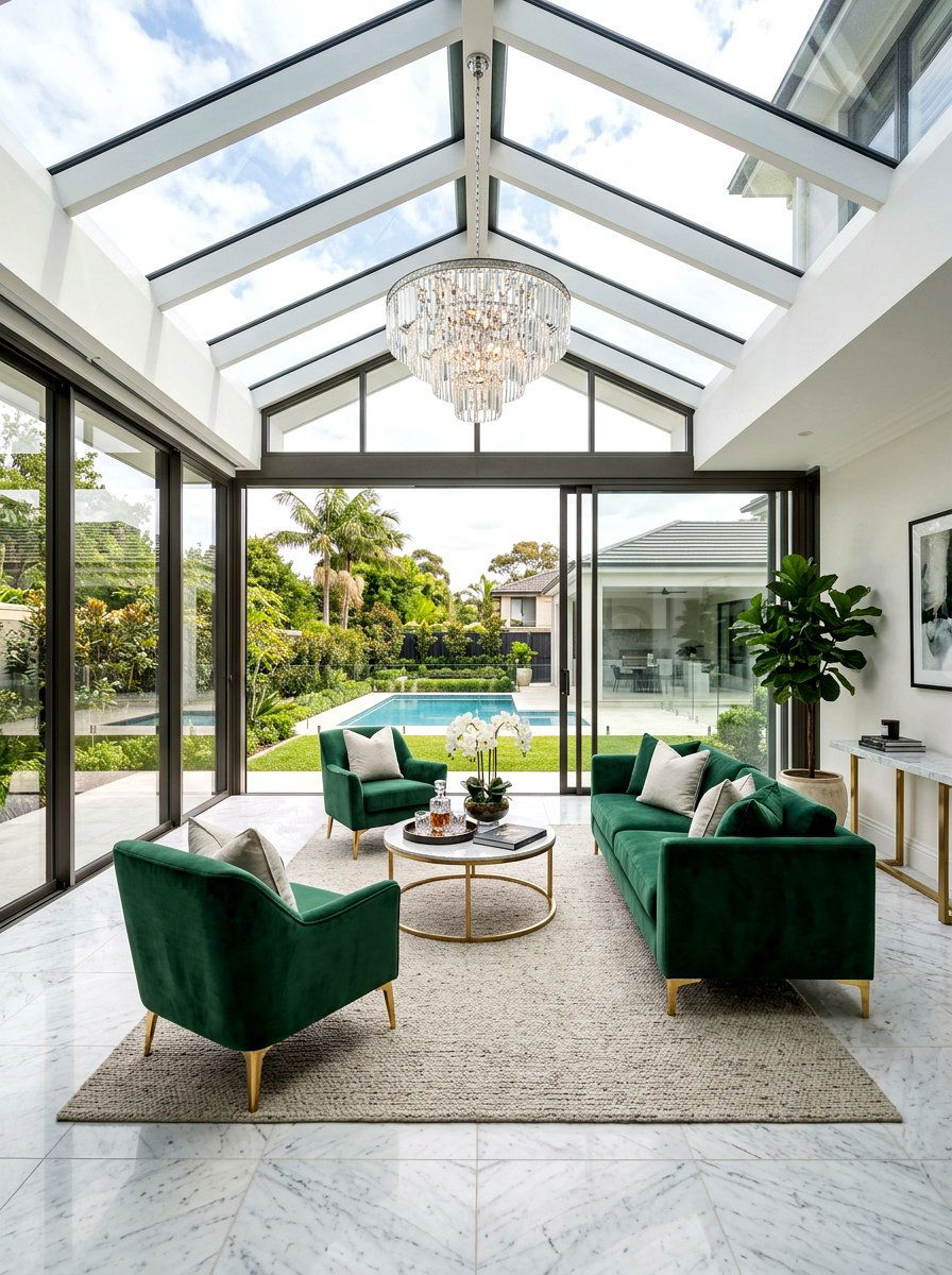 Luxury Sunroom With Modern Furniture - 25 Spring Sunroom Decor Ideas