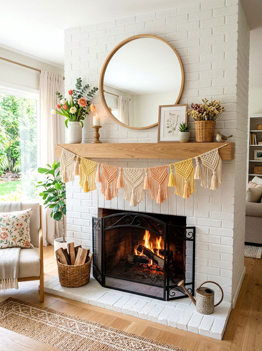 Macrame Banner Garland - 25 Spring Macrame Decor Ideas