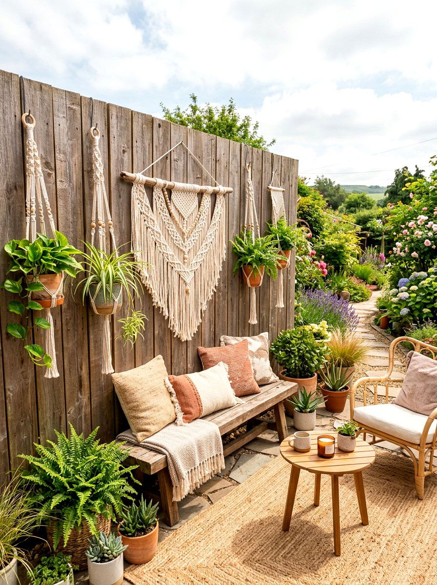 Macrame Decor For Outdoors - 25 Backyard Patio Spring Decor Ideas