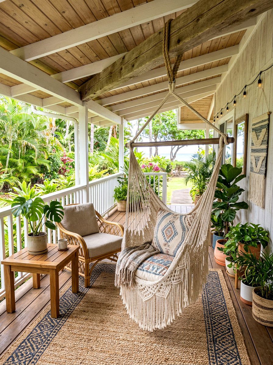 Macrame Hammock Chair - 25 Spring Macrame Decor Ideas