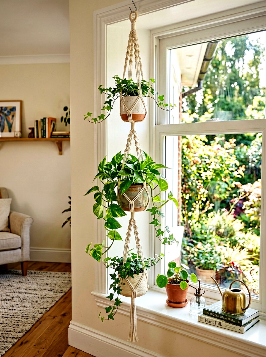 Macrame Plant Hanger - 25 Spring Room Makeover Ideas