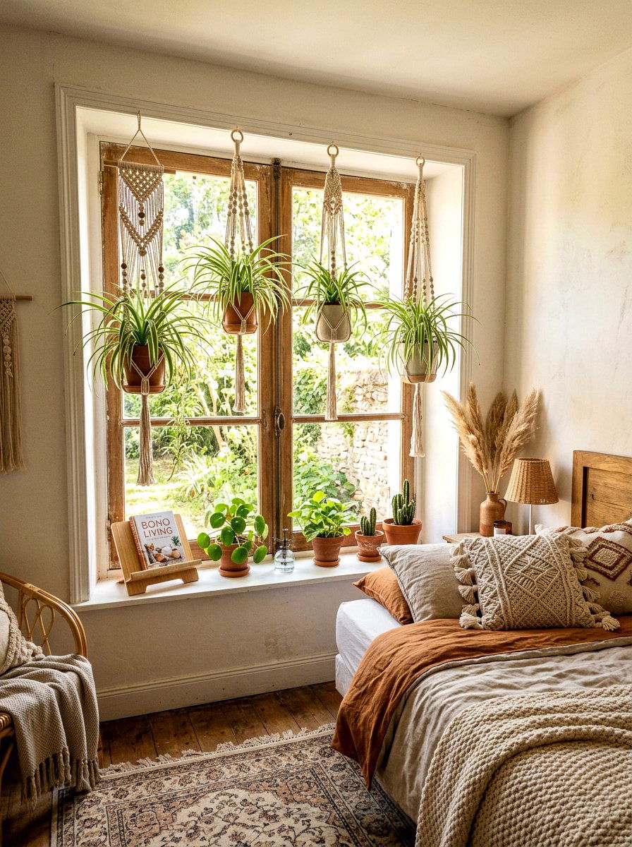 Macrame Plant Hanger - 25 Spring Window Display Ideas