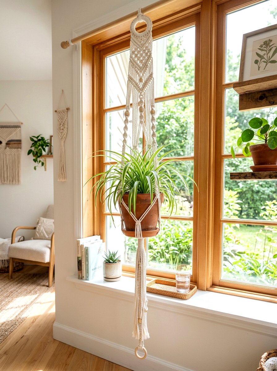 Macrame Plant Hanger - 25 Spring DIY Decor Ideas