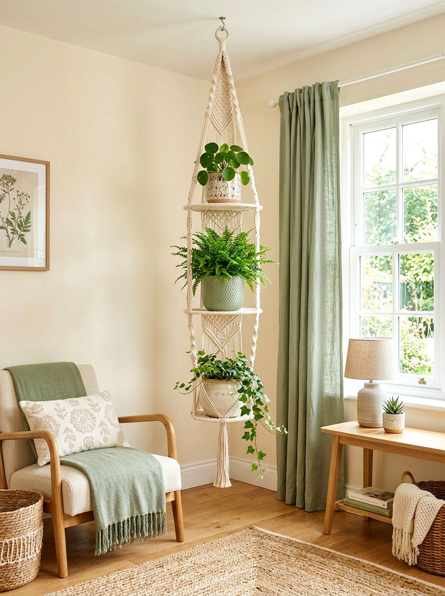 Macrame Plant Hanger - 25 Spring Macrame Decor Ideas