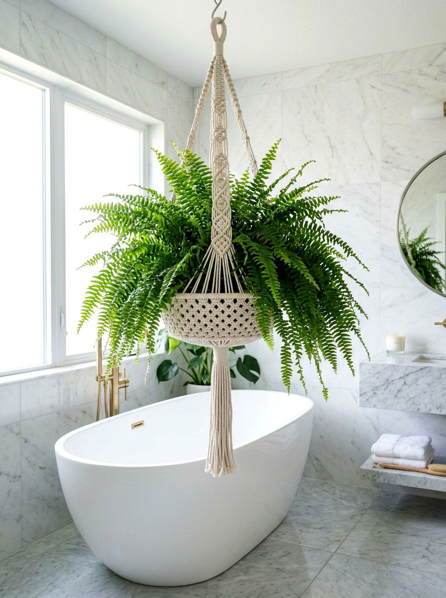 Macrame Plant Hanger For Hanging Ferns - 25 Spring Macrame Plant Hanger Ideas