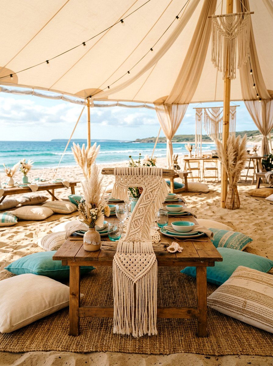 Macrame Table Number - 25 Spring Table Number Ideas