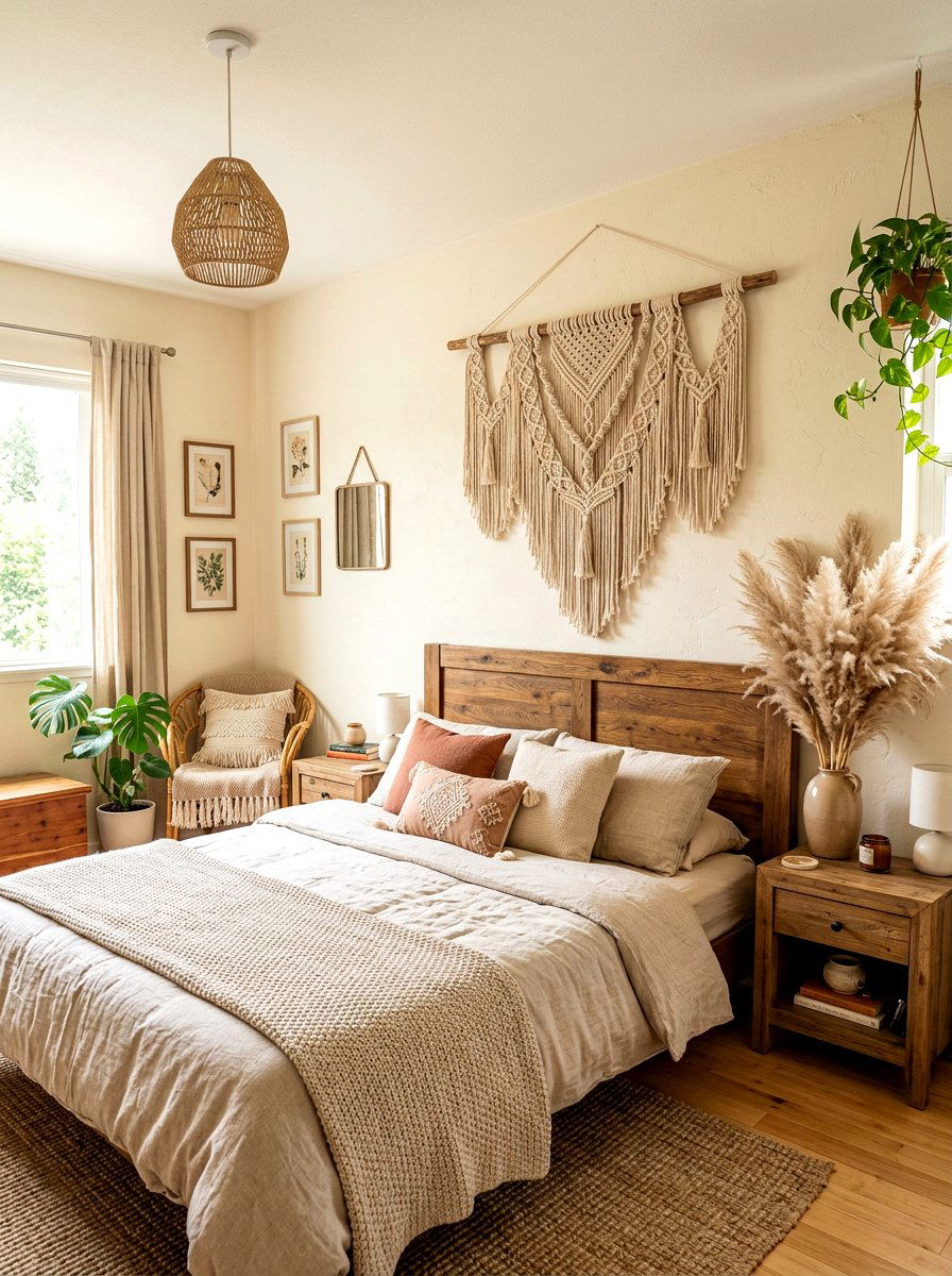 Macrame Wall Hanging - 25 Spring Decorating Ideas on a Budget