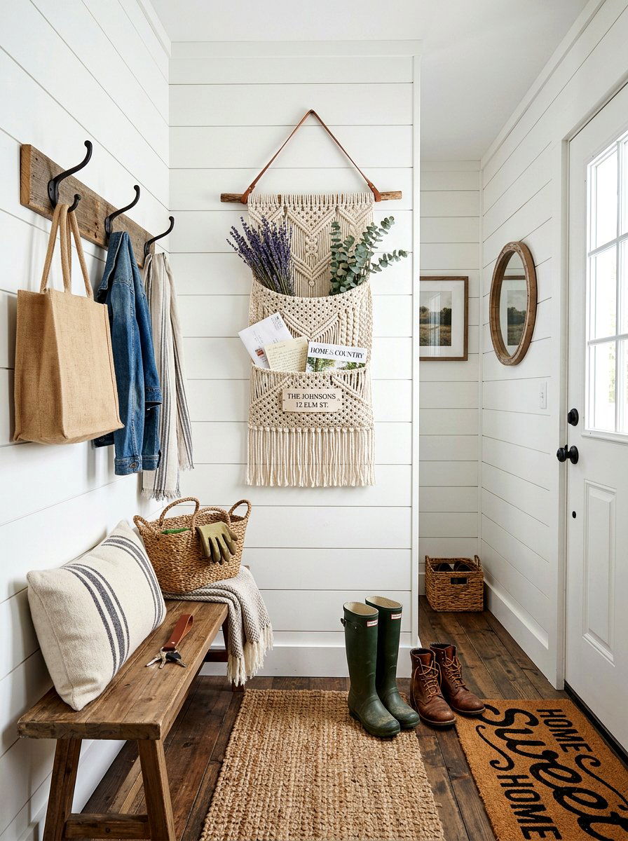 Macrame Wall Pocket - 25 Spring Macrame Decor Ideas