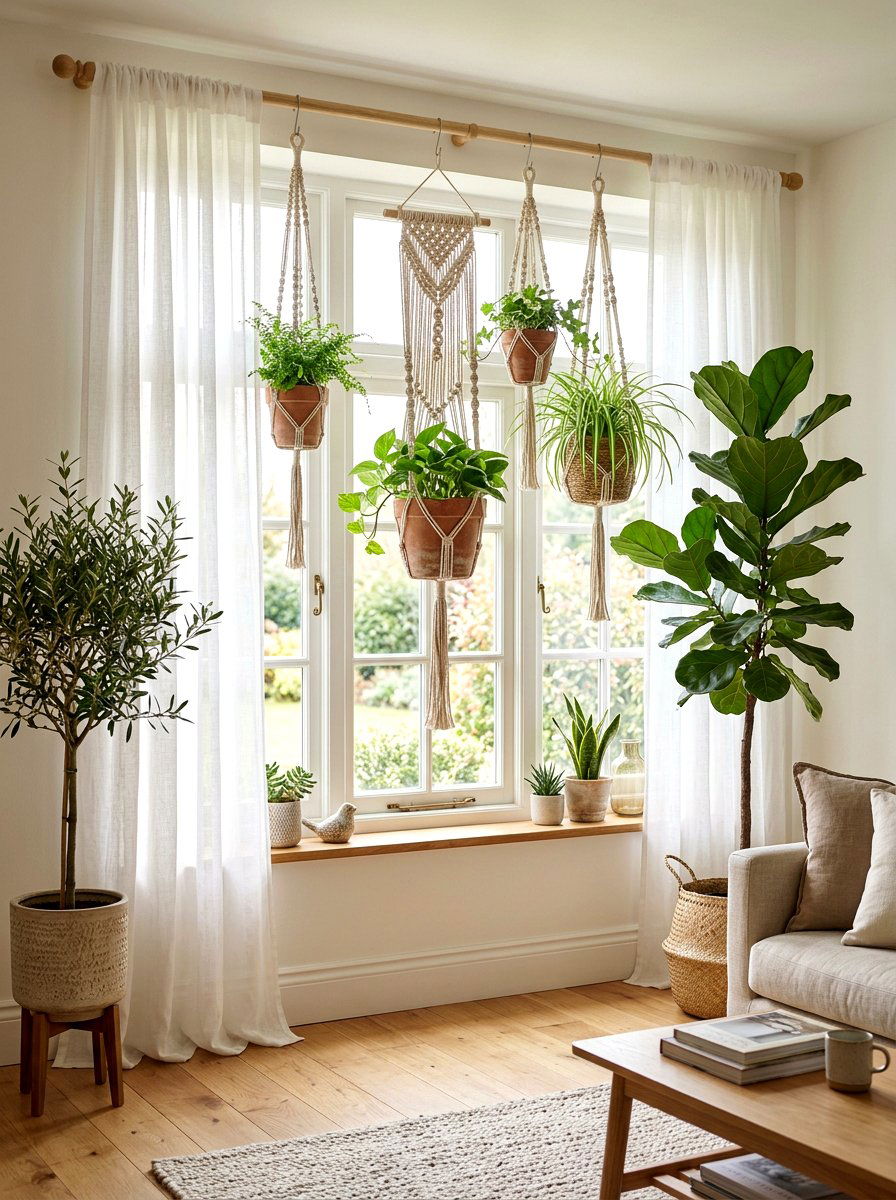 Macrame hanging terracotta planters - 25 Spring Terracotta Pot Craft Ideas