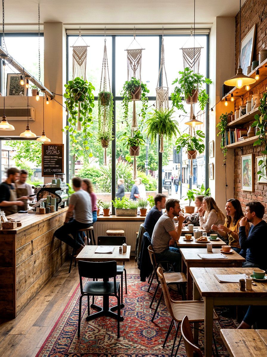 Macrame plant hanger - 25 Spring Restaurant Decor Ideas