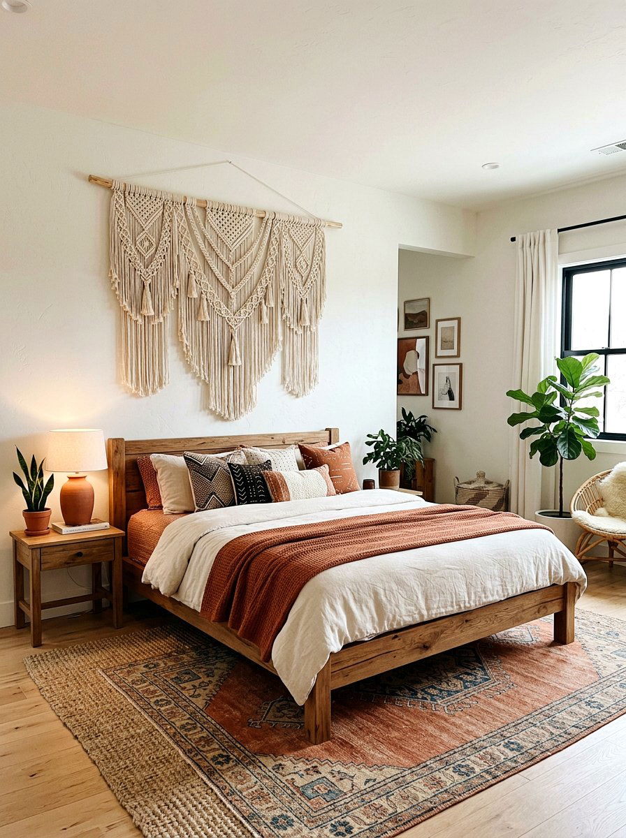 Macrame wall hanging - 25 Spring Bedroom Wall Decor Ideas