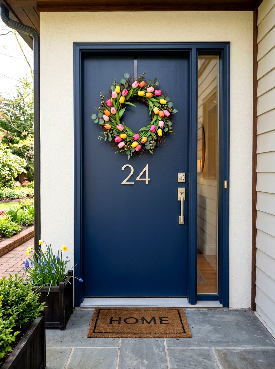 Magnetic Metal House Numbers - 25 Spring House Number Decor Ideas