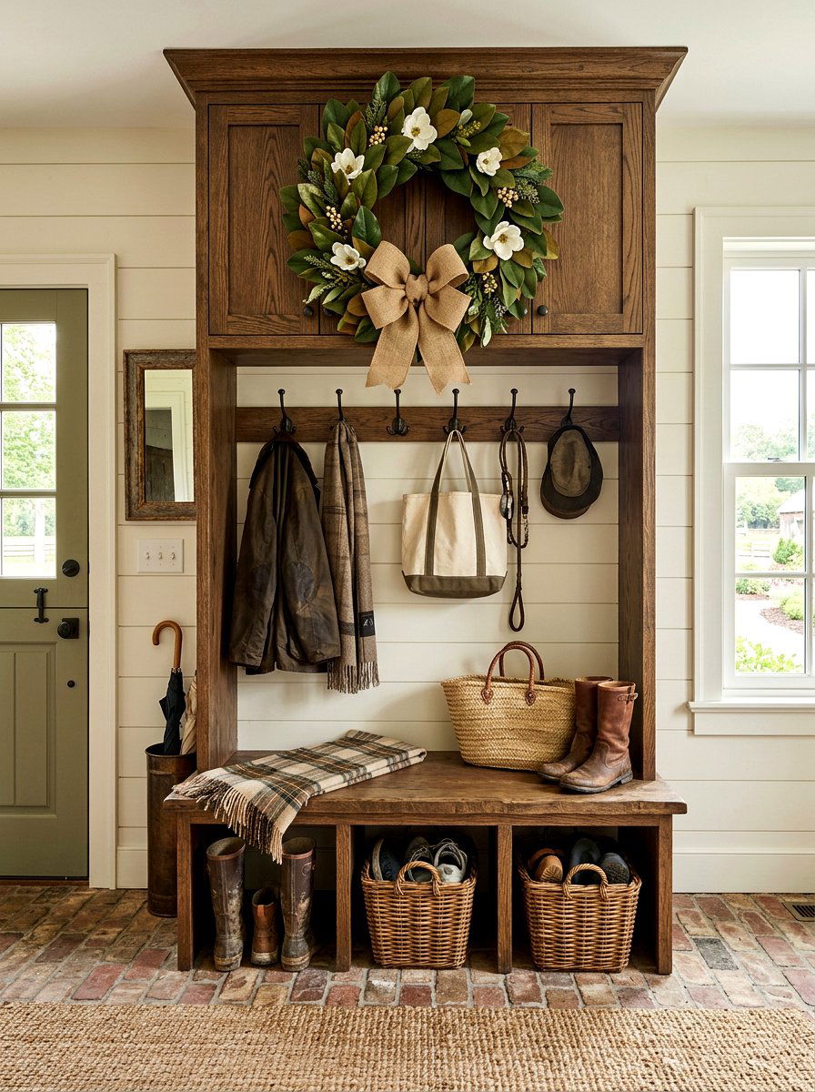 Magnolia Burlap Wreath - 25 Spring Magnolia Wreath Ideas