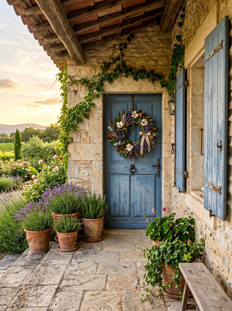 Magnolia Lavender Wreath - 25 Spring Magnolia Wreath Ideas