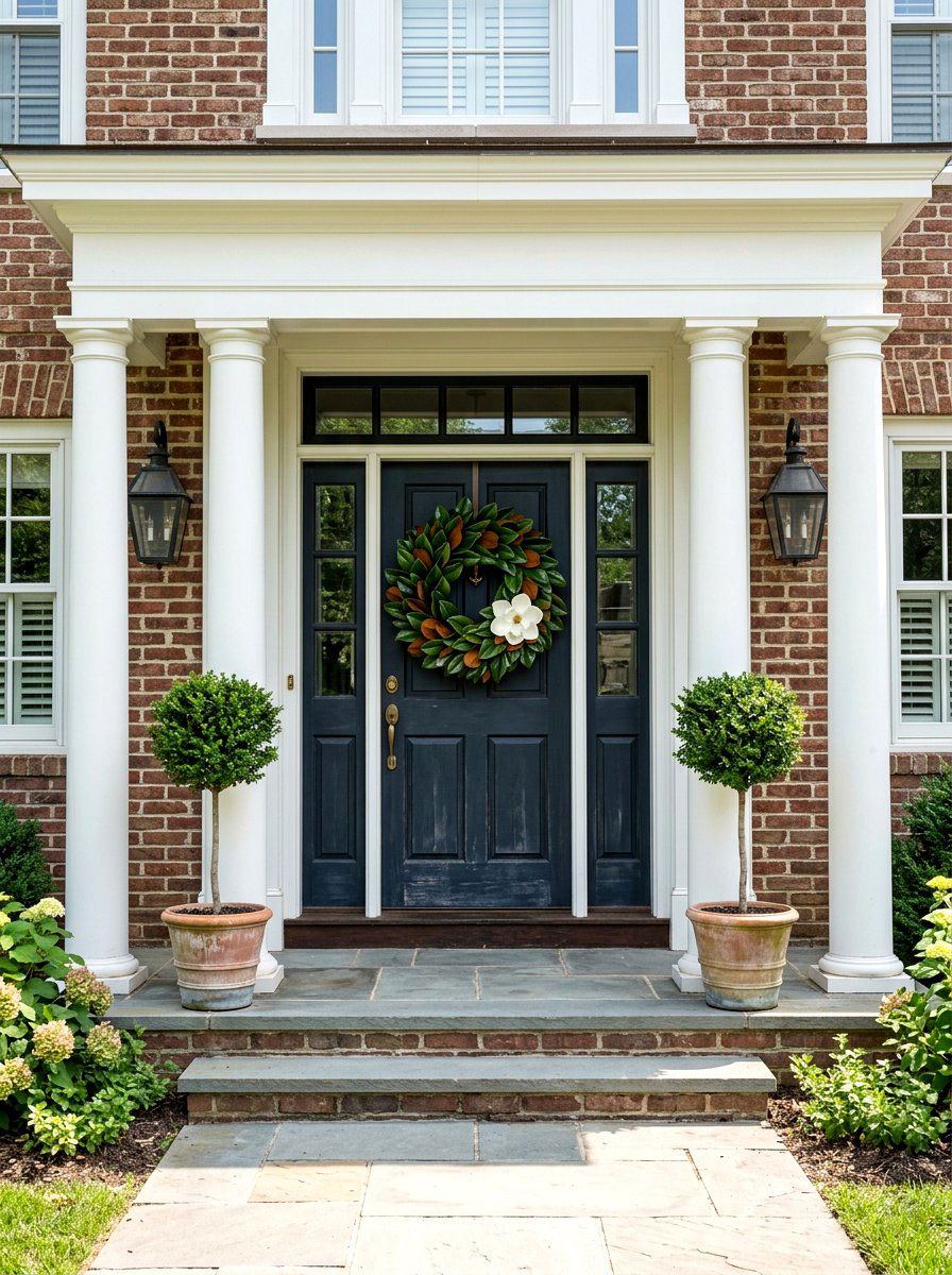 Magnolia Leaf Wreath - 25 Spring Grapevine Wreath Ideas