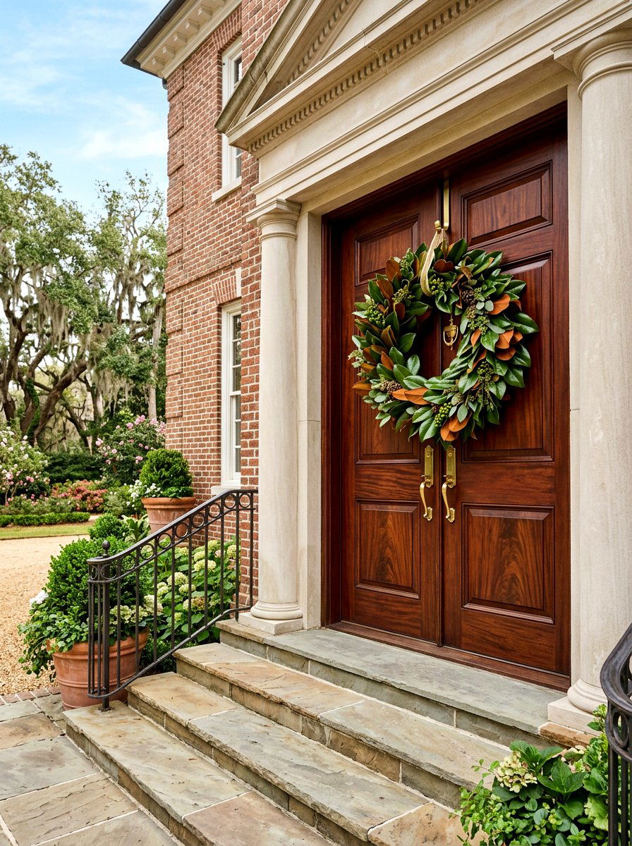 Magnolia Leaf Wreath - 25 Spring Wreath Ideas