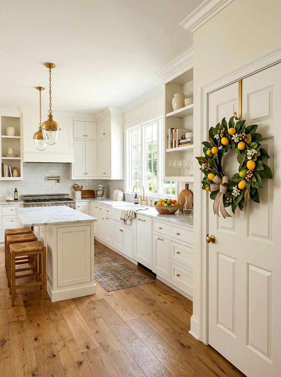 Magnolia Lemon Wreath - 25 Spring Magnolia Wreath Ideas