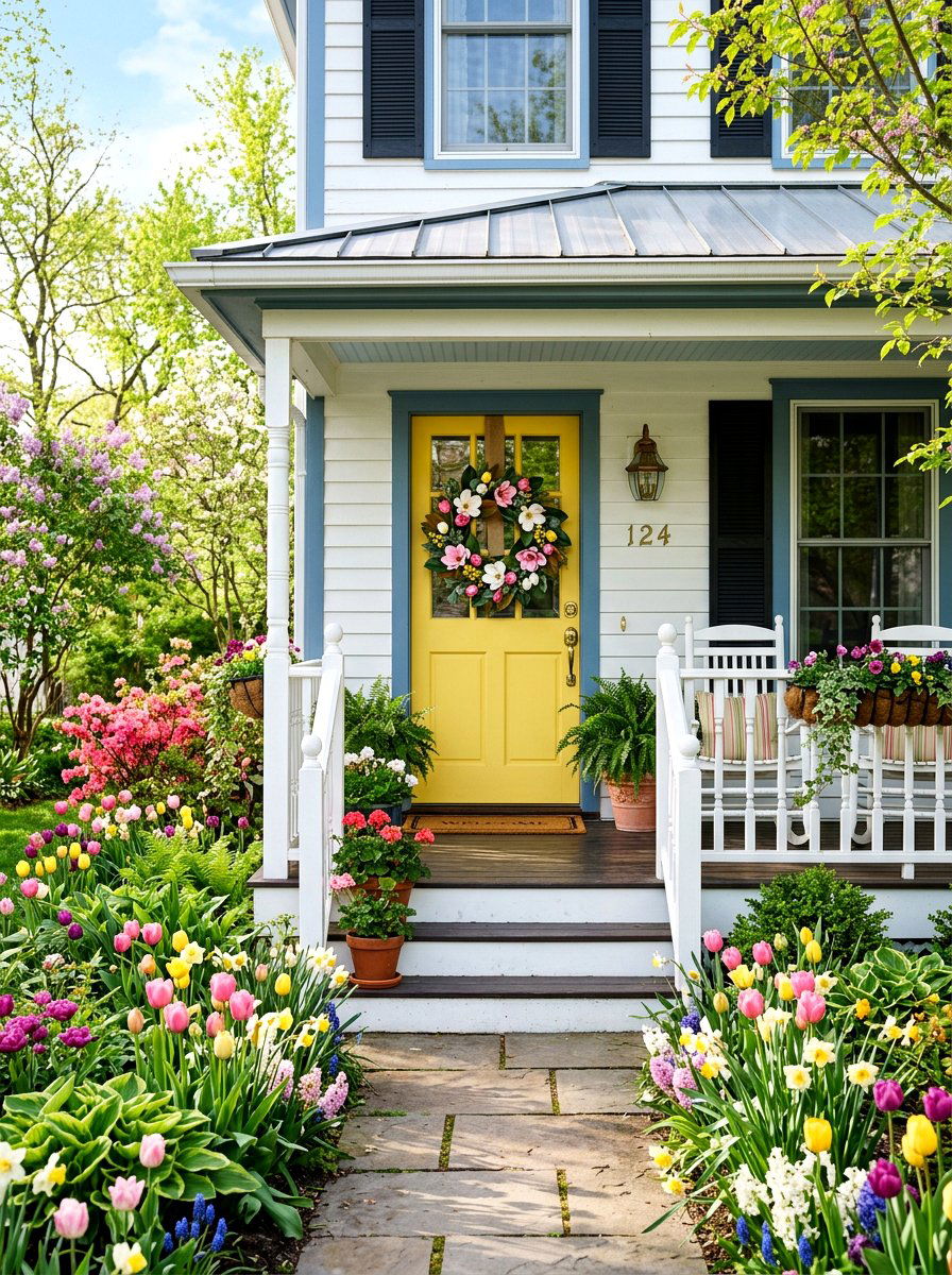 Magnolia Tulip Wreath - 25 Spring Magnolia Wreath Ideas