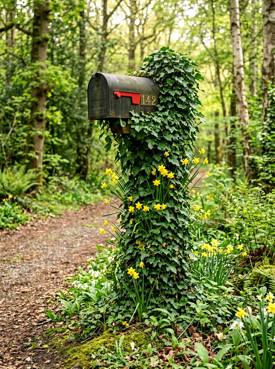 Mailbox ivy wrap - 25 Spring Mailbox Decor Ideas
