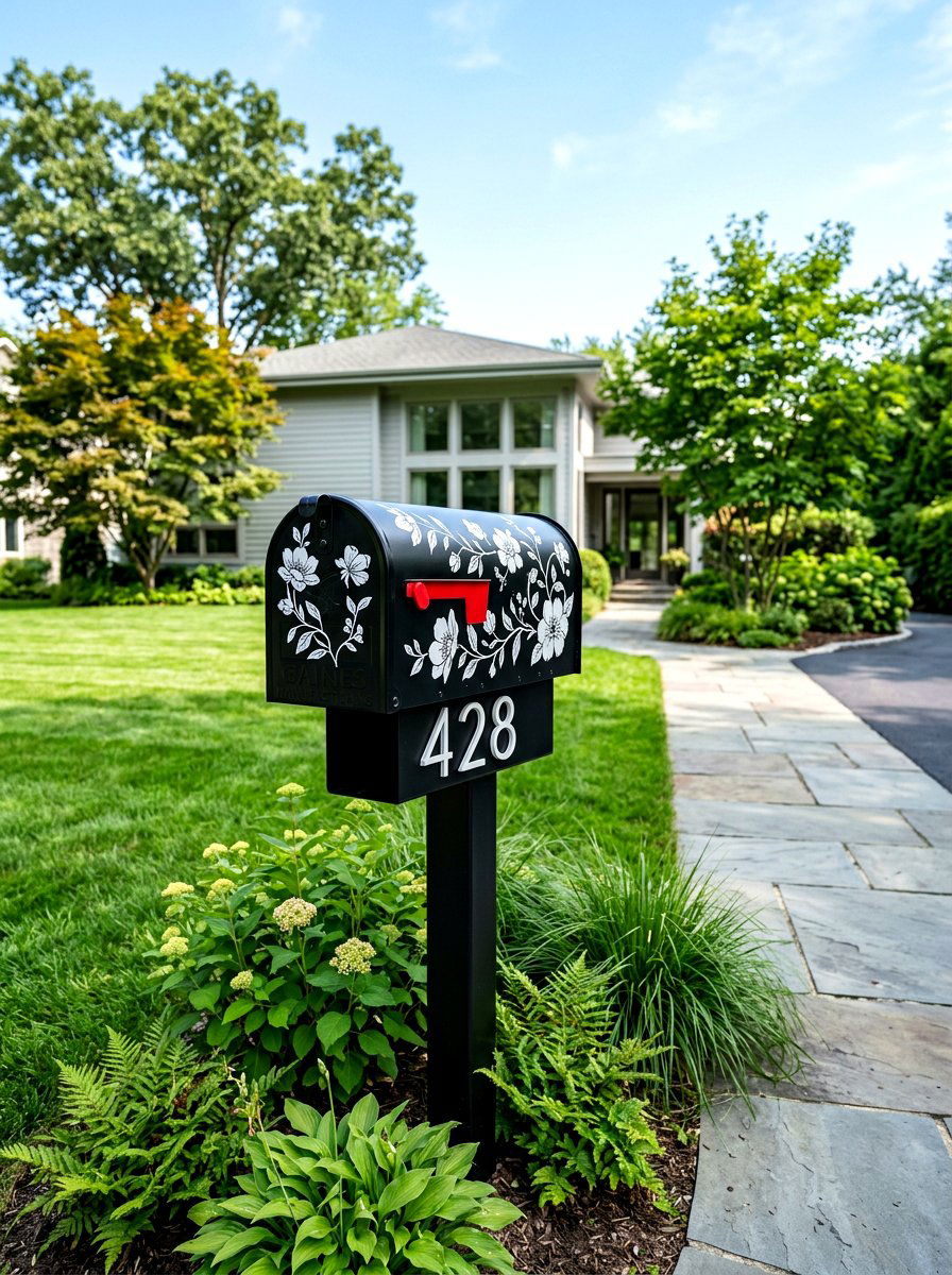 Mailbox vinyl decals - 25 Spring Mailbox Decor Ideas