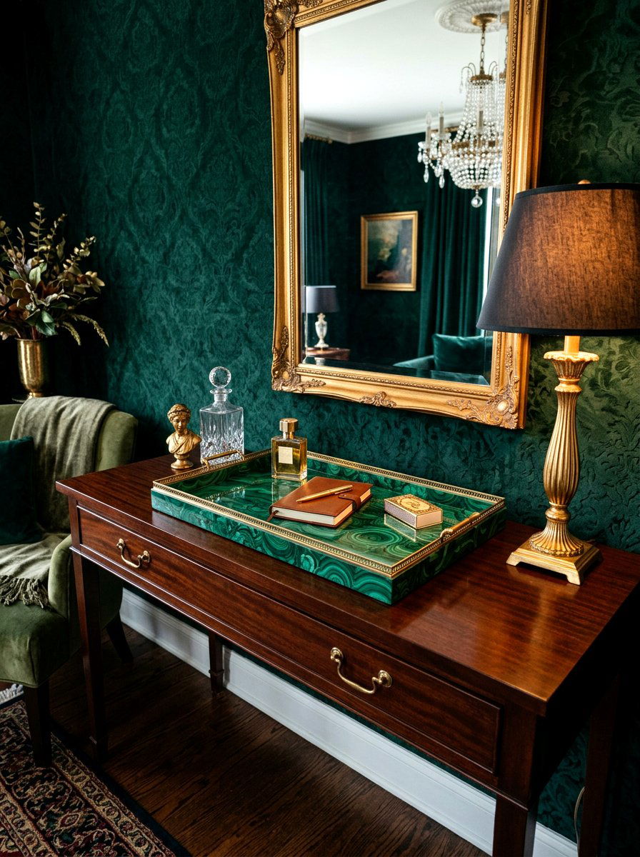 Malachite Decor Accent - 25 Spring Crystal Decor Ideas