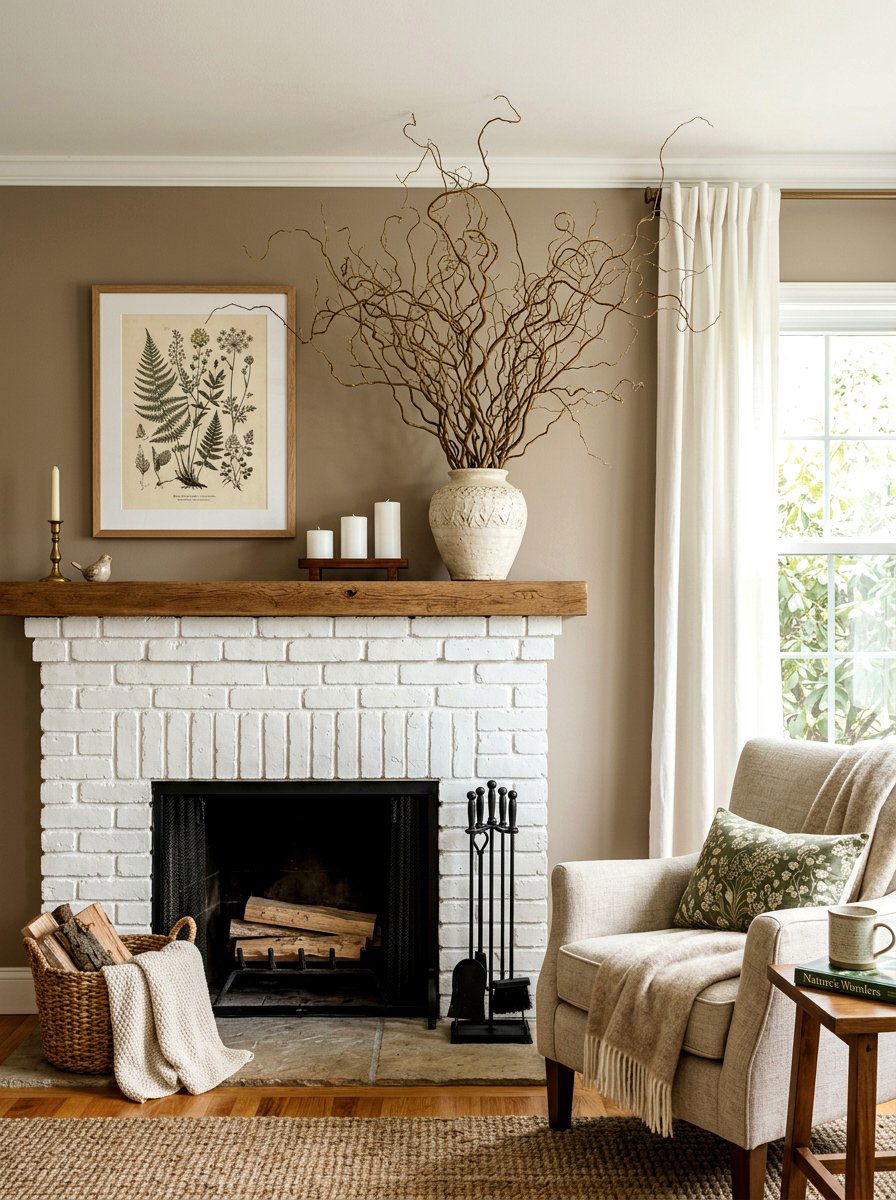Mantel Display - 25 Spring Curly Willow Branch Ideas