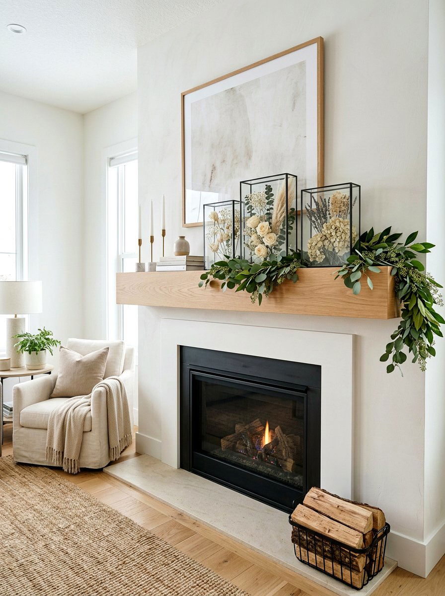 Mantle Glass Box Decor - 25 Spring Display Case Ideas