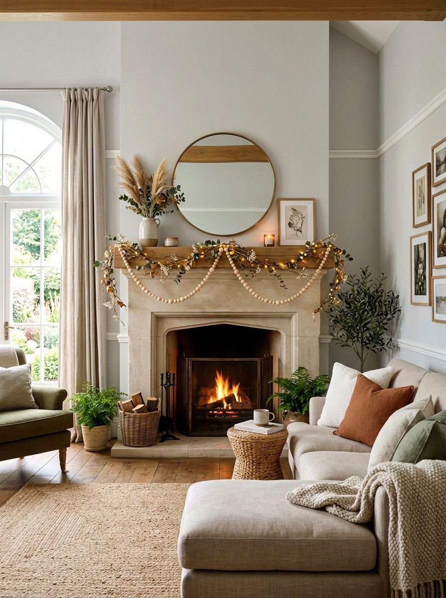 Mantle bead garland - 25 Spring Wooden Bead Garland Ideas