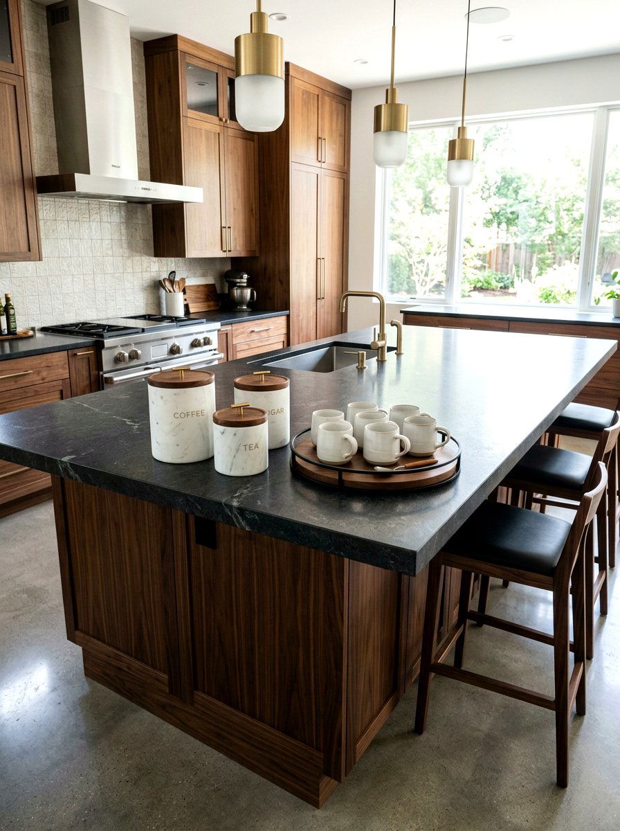 Marble And Wood Canisters - 25 Spring Kitchen Canisters Ideas