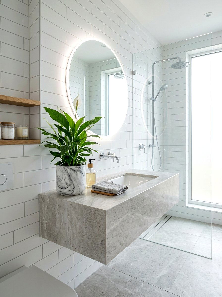 Marble Effect Flower Pot - 25 Spring Painted Pot Ideas