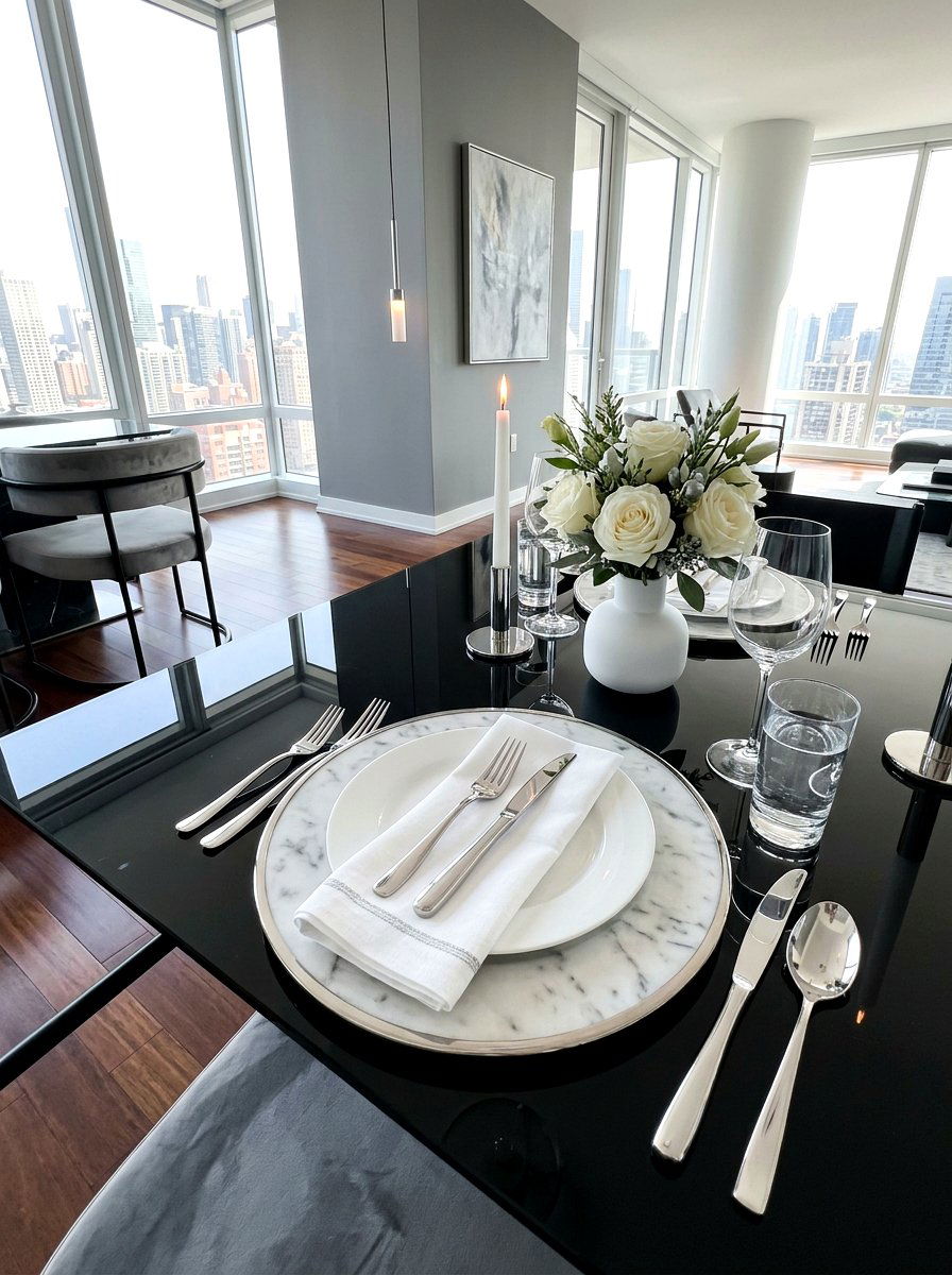 Marble Texture Charger - 25 Spring Charger Plate Ideas